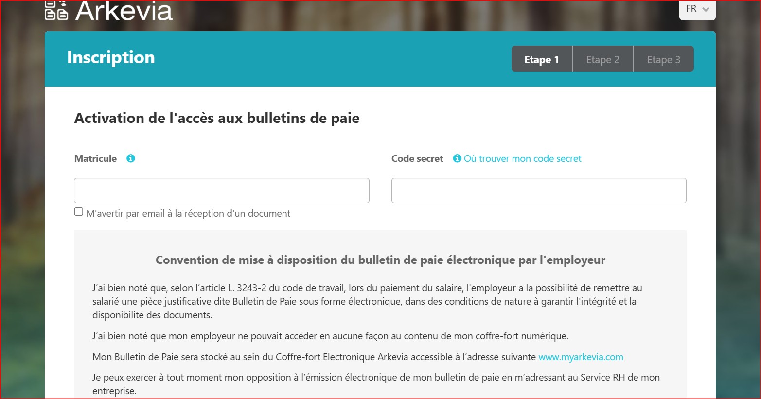 Arkevia coffre-fort inscription